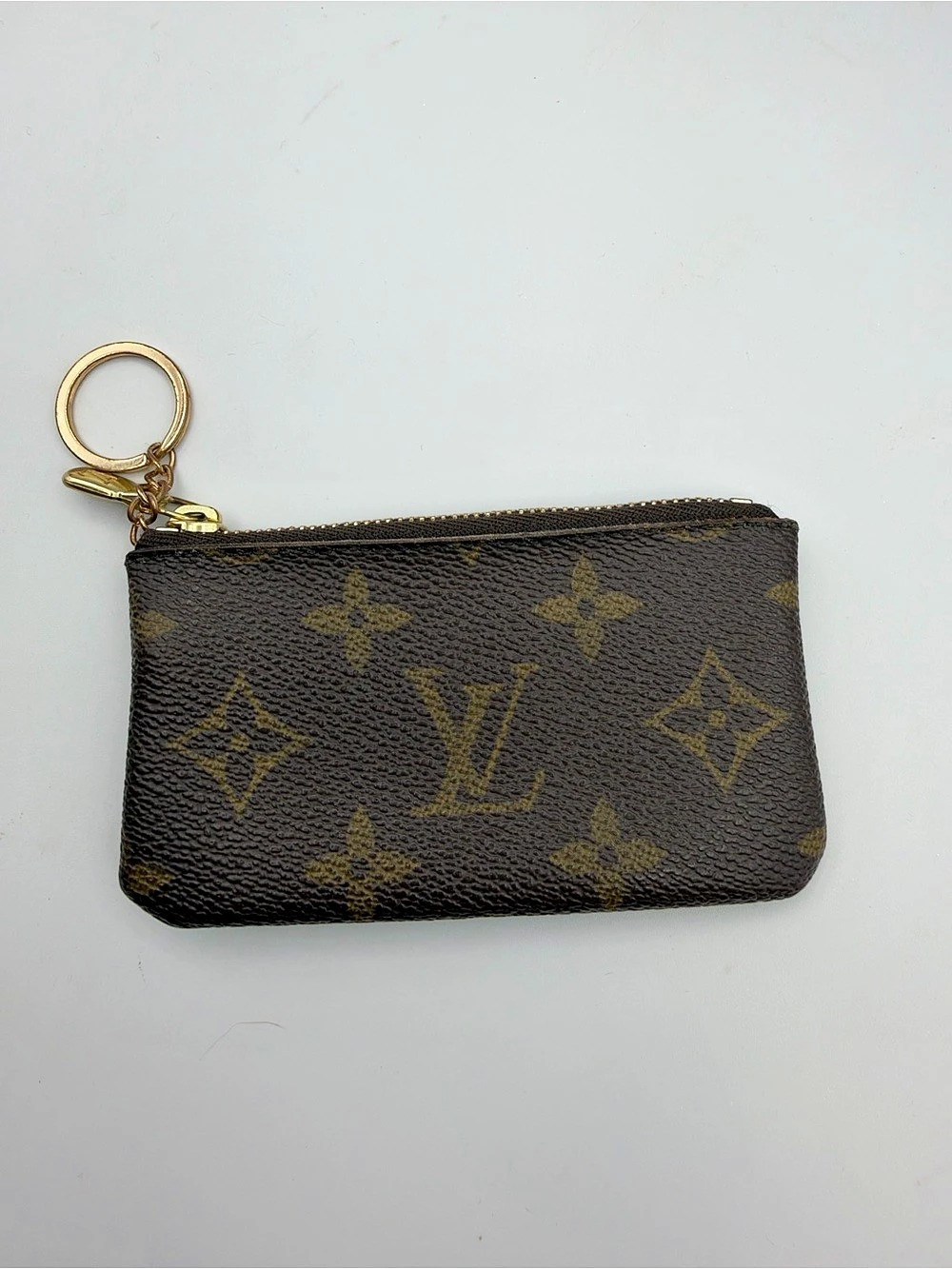 Louis Vuitton Pochette Cles Monogram Key Pouch, Brown